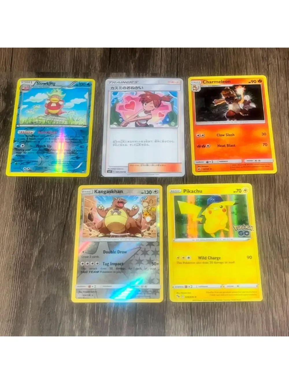 5x Pokemon Holo Lot  Slowking Misty's Favor Charmeleon Kangaskhan Pikachu